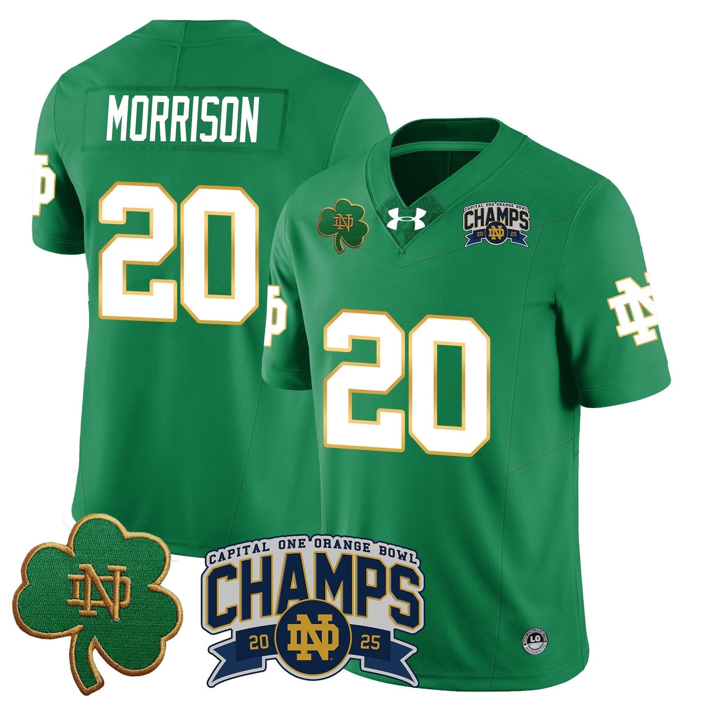 ND 2025 Orange Bowl Champions Jersey N6 - All Stitched