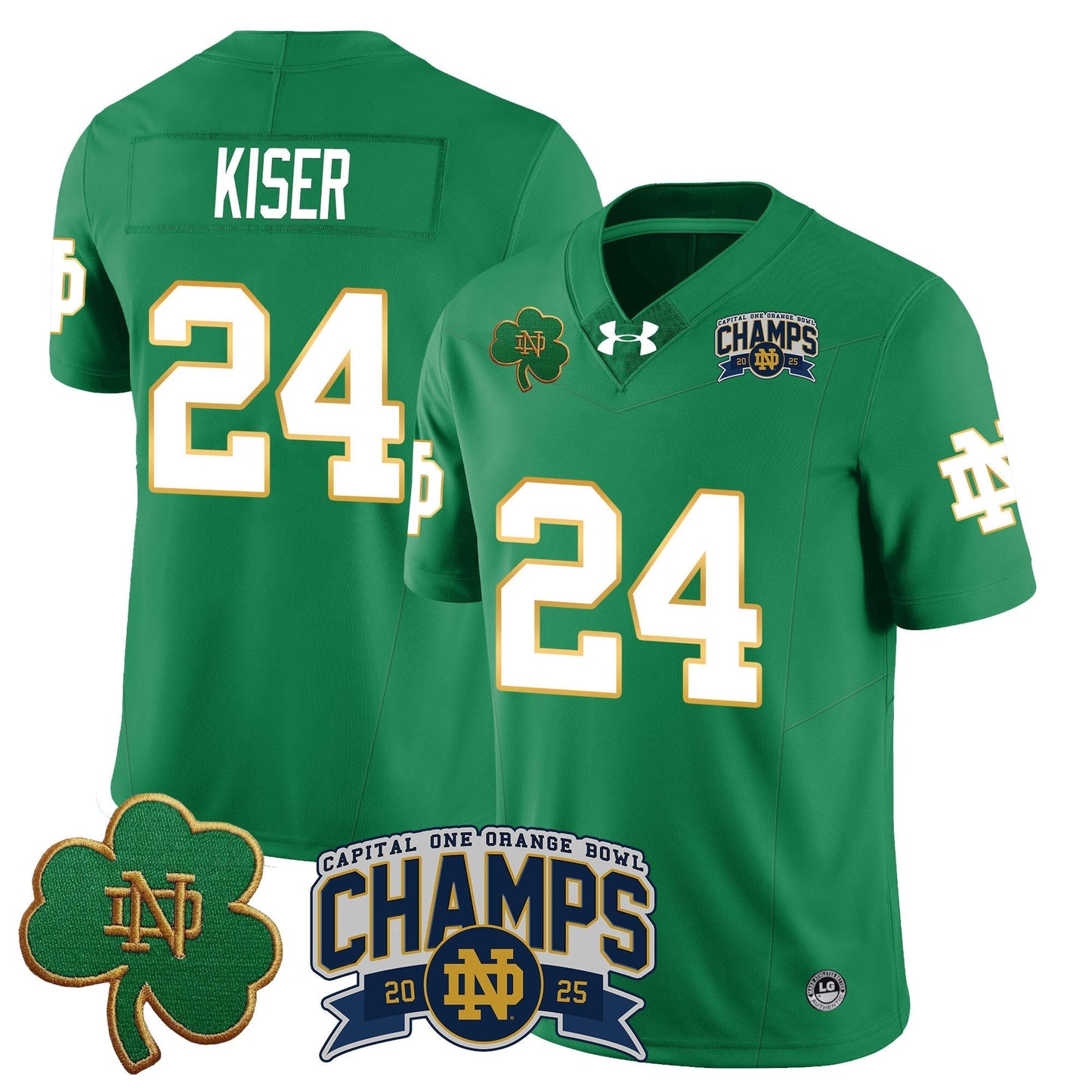 ND 2025 Orange Bowl Champions Jersey N6 - All Stitched
