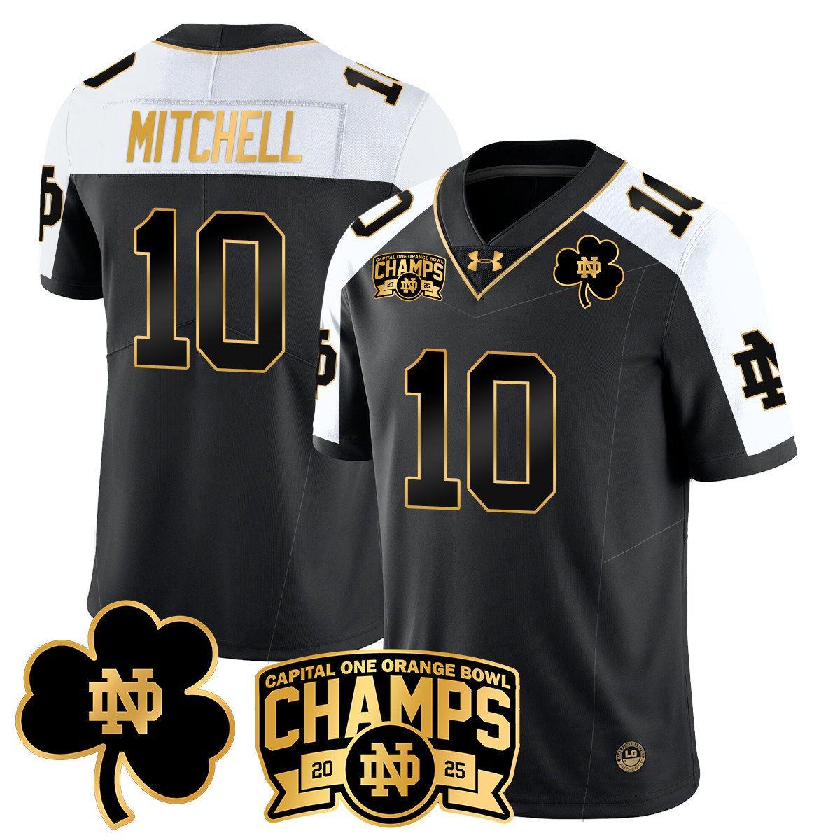 ND 2025 Orange Bowl Champions Jersey N6 - All Stitched