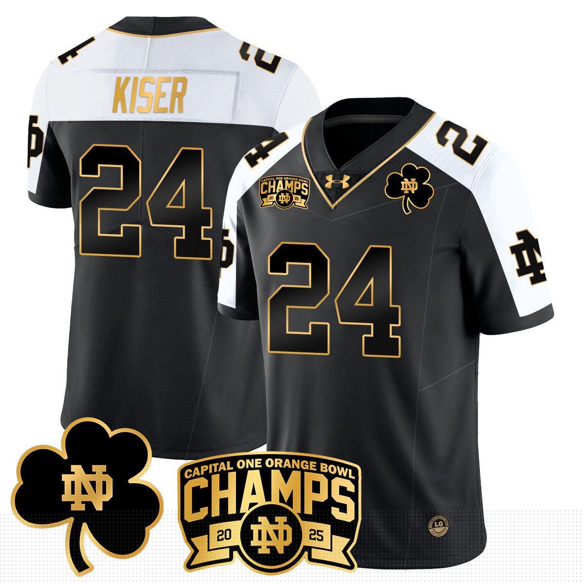 ND 2025 Orange Bowl Champions Jersey N6 - All Stitched