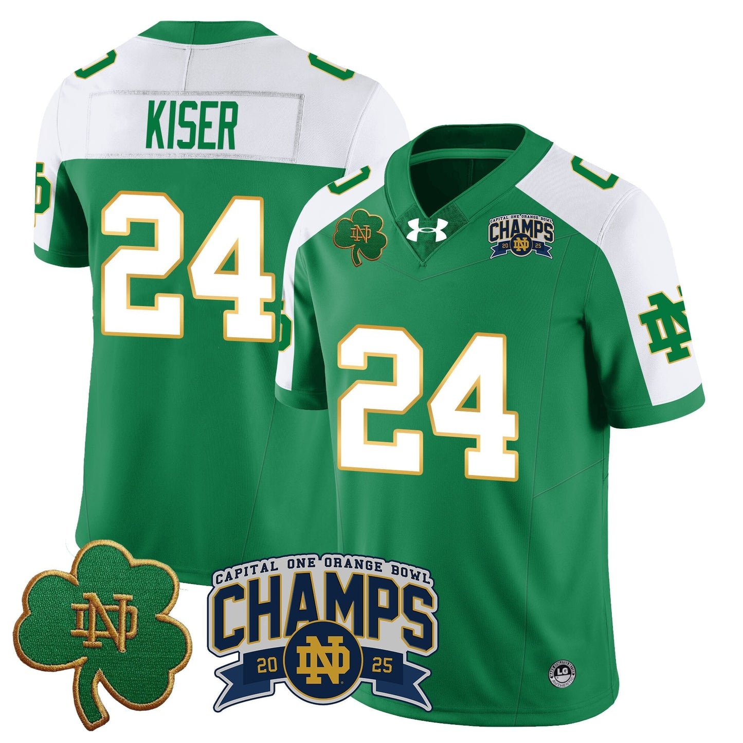 ND 2025 Orange Bowl Champions Jersey N6 - All Stitched