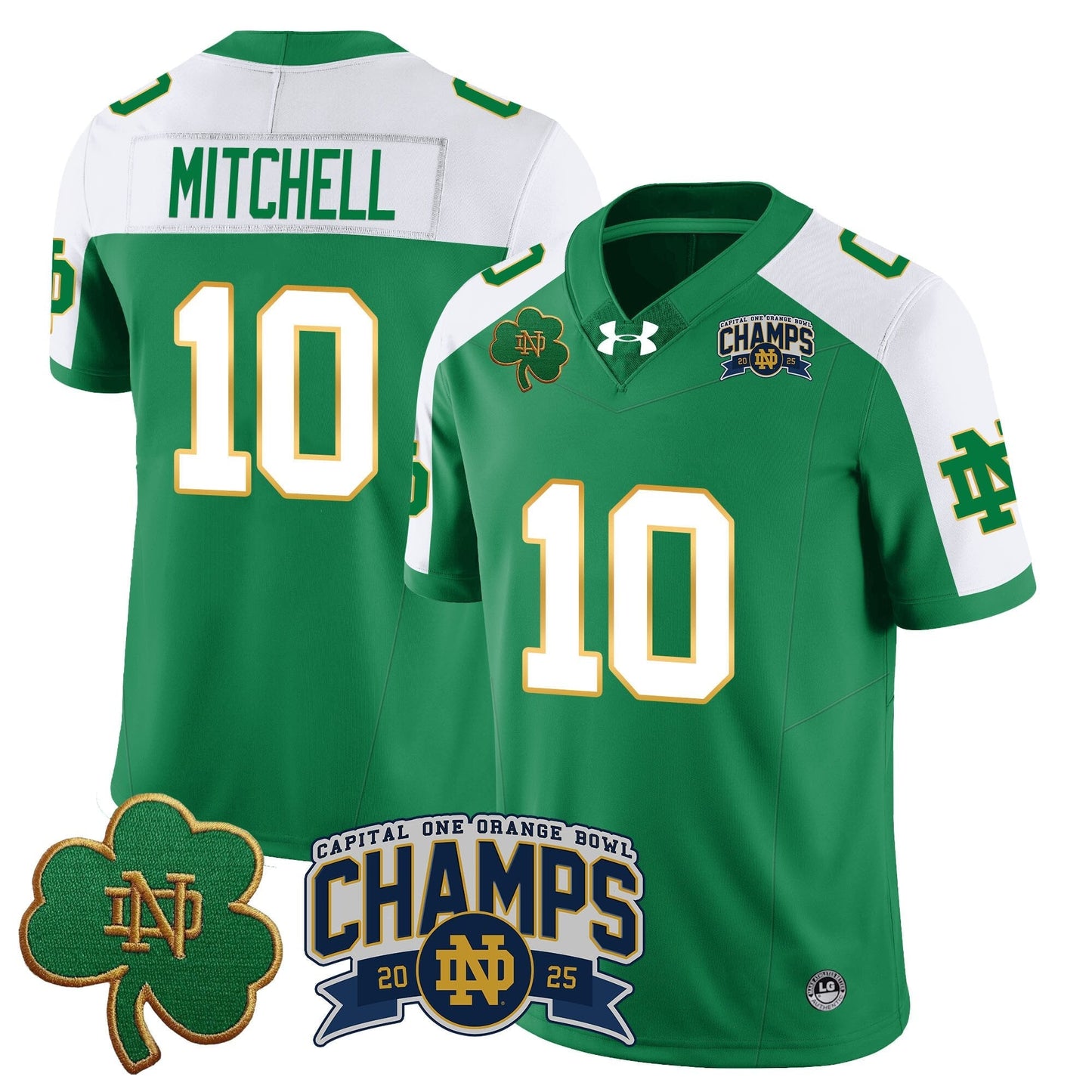 ND 2025 Orange Bowl Champions Jersey N6 - All Stitched