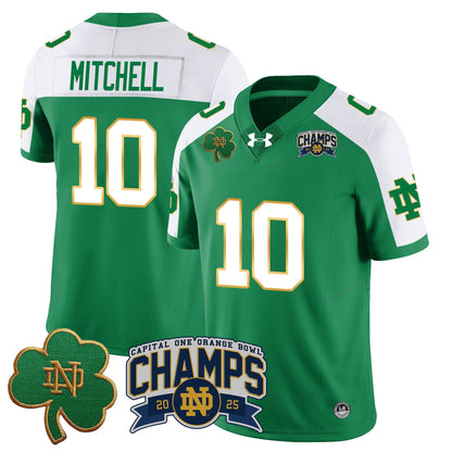 ND 2025 Orange Bowl Champions Jersey N6 - All Stitched