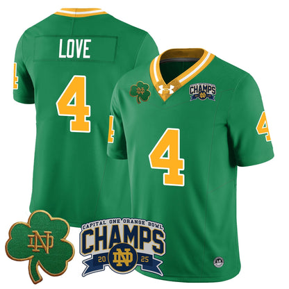 ND 2025 Orange Bowl Champions Jersey N6 - All Stitched