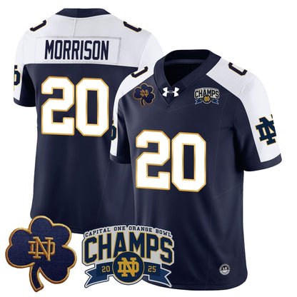 ND 2025 Orange Bowl Champions Jersey N6 - All Stitched