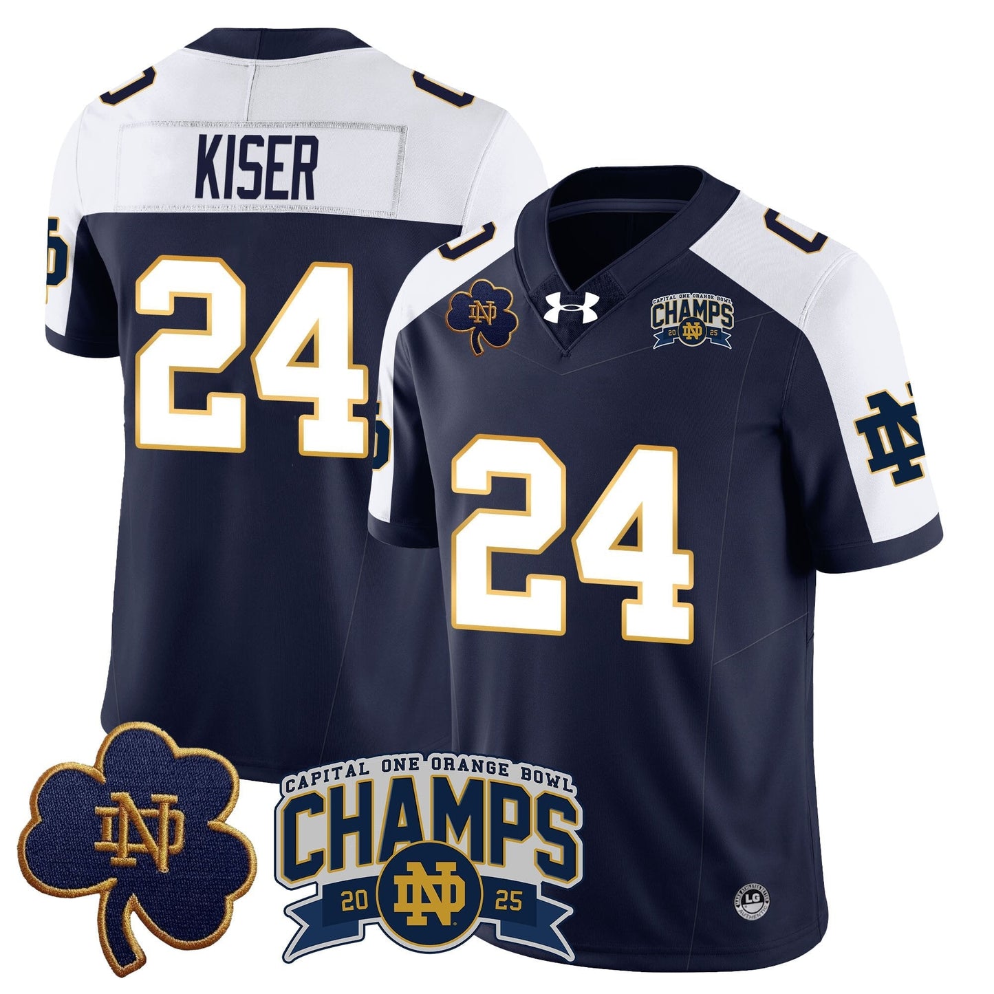 ND 2025 Orange Bowl Champions Jersey N6 - All Stitched