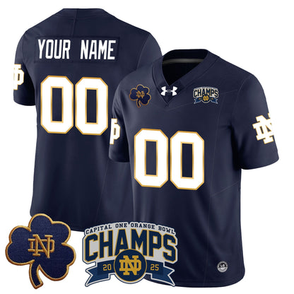 Custom ND 2025 Orange Bowl Champions Jersey N6 - All Stitched
