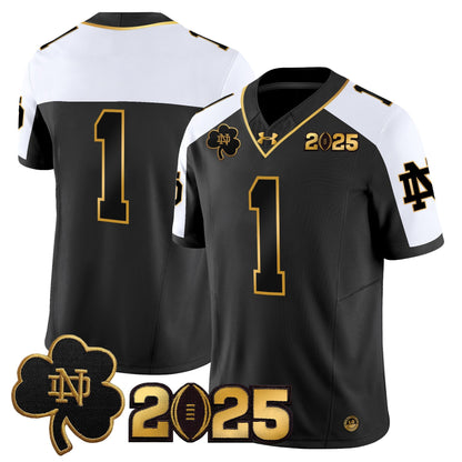 ND 2025 CFP Final Patch Gold Vapor Limited Jersey - All Stitched