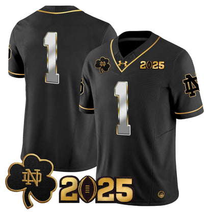 ND 2025 CFP Final Patch Gold Vapor Limited Jersey - All Stitched