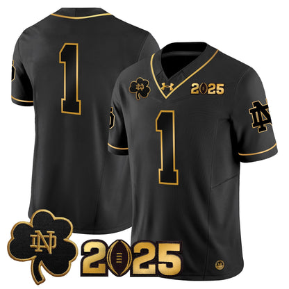 ND 2025 CFP Final Patch Gold Vapor Limited Jersey - All Stitched