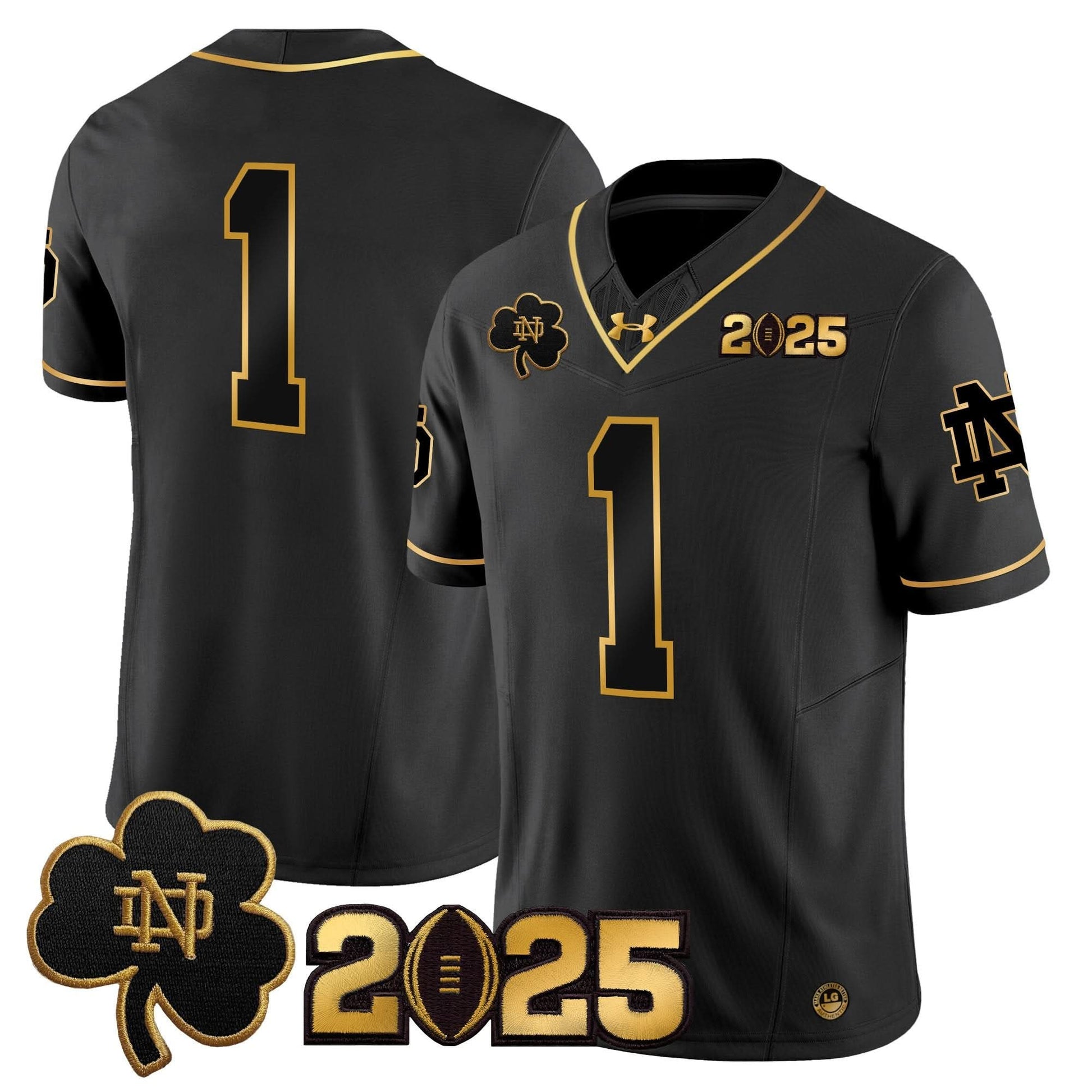 NDFI 2025 CFP Final Patch Gold Vapor Limited Jersey - All Stitched