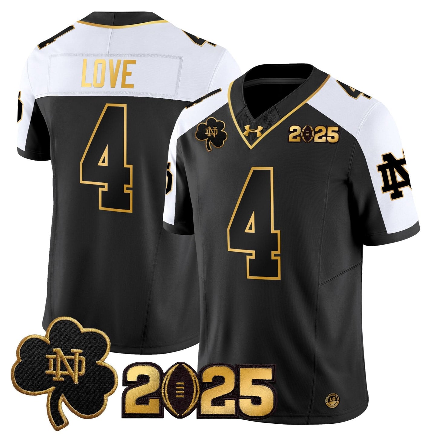 NDFI 2025 CFP Final Patch Gold Vapor Limited Jersey - All Stitched