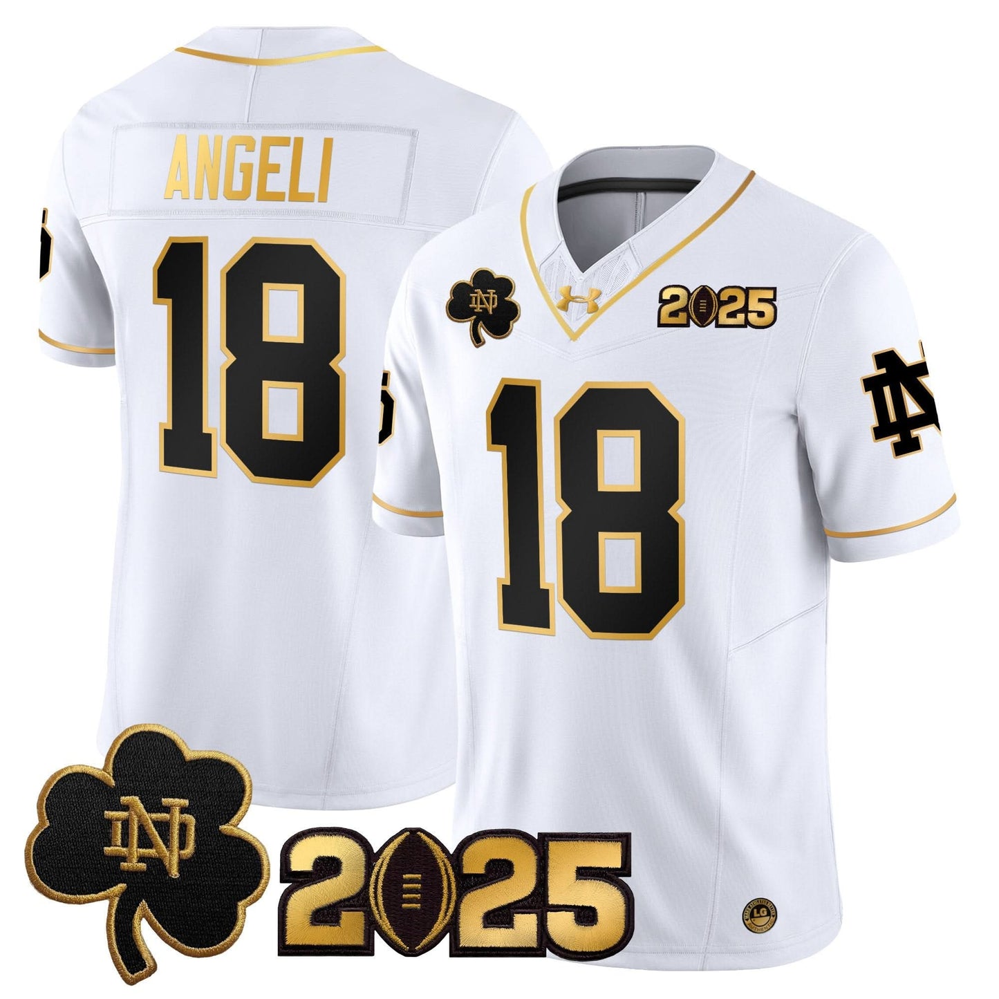 NDFI 2025 CFP Final Patch Gold Vapor Limited Jersey - All Stitched