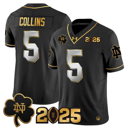 ND 2025 CFP Final Patch Gold Vapor Limited Jersey - All Stitched