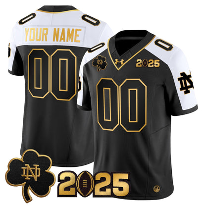ND 2025 CFP Final Patch Gold Vapor Limited Custom Jersey - All Stitched