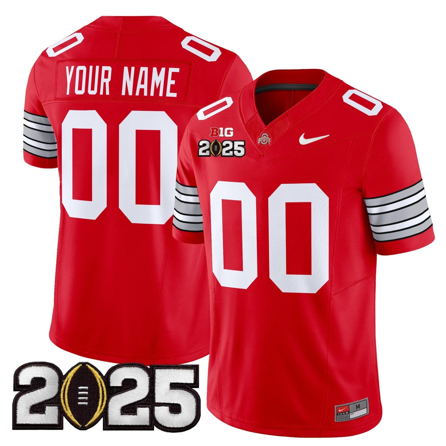 OSU 'Heritage Stripe' 2025 CFP Final Patch Vapor Limited Custom Jersey - All Stitched
