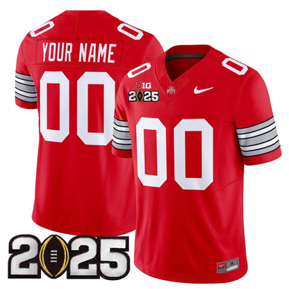 OSU 'Heritage Stripe' 2025 CFP Final Patch Vapor Limited Custom Jersey - All Stitched
