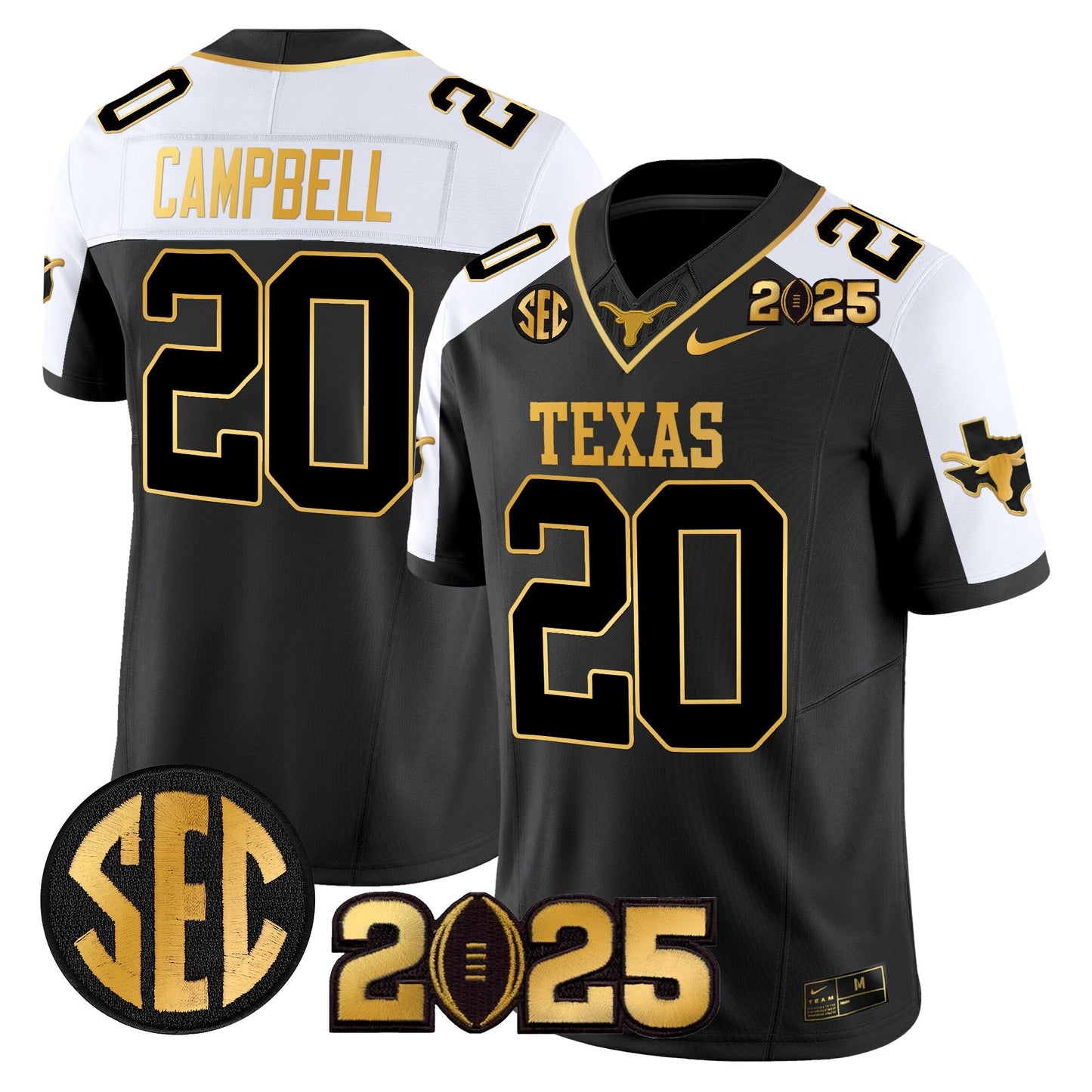 TEX 2025 CFP Final Gold Patch Vapor Limited Jersey - All Stitched