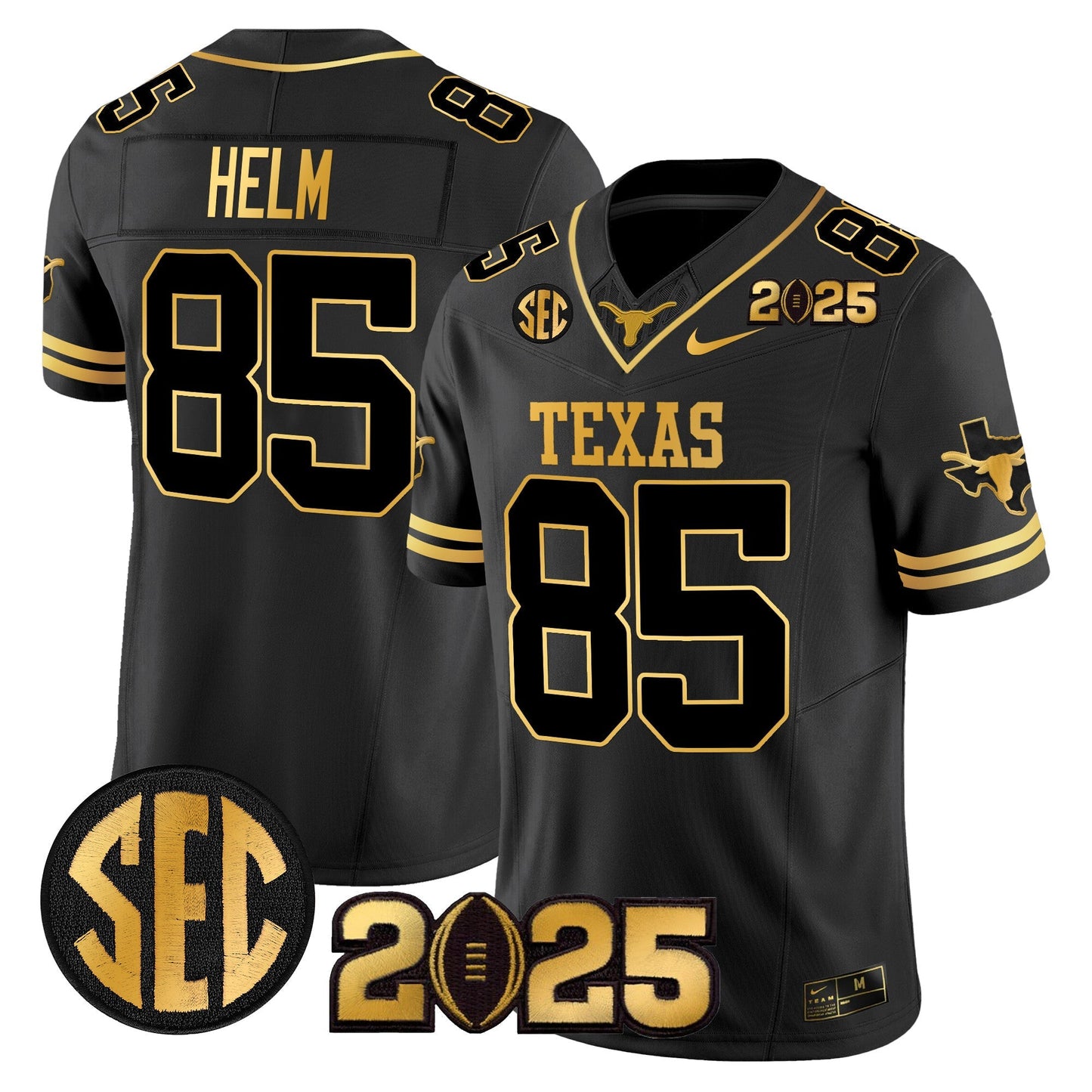 TEX 2025 CFP Final Gold Patch Vapor Limited Jersey - All Stitched