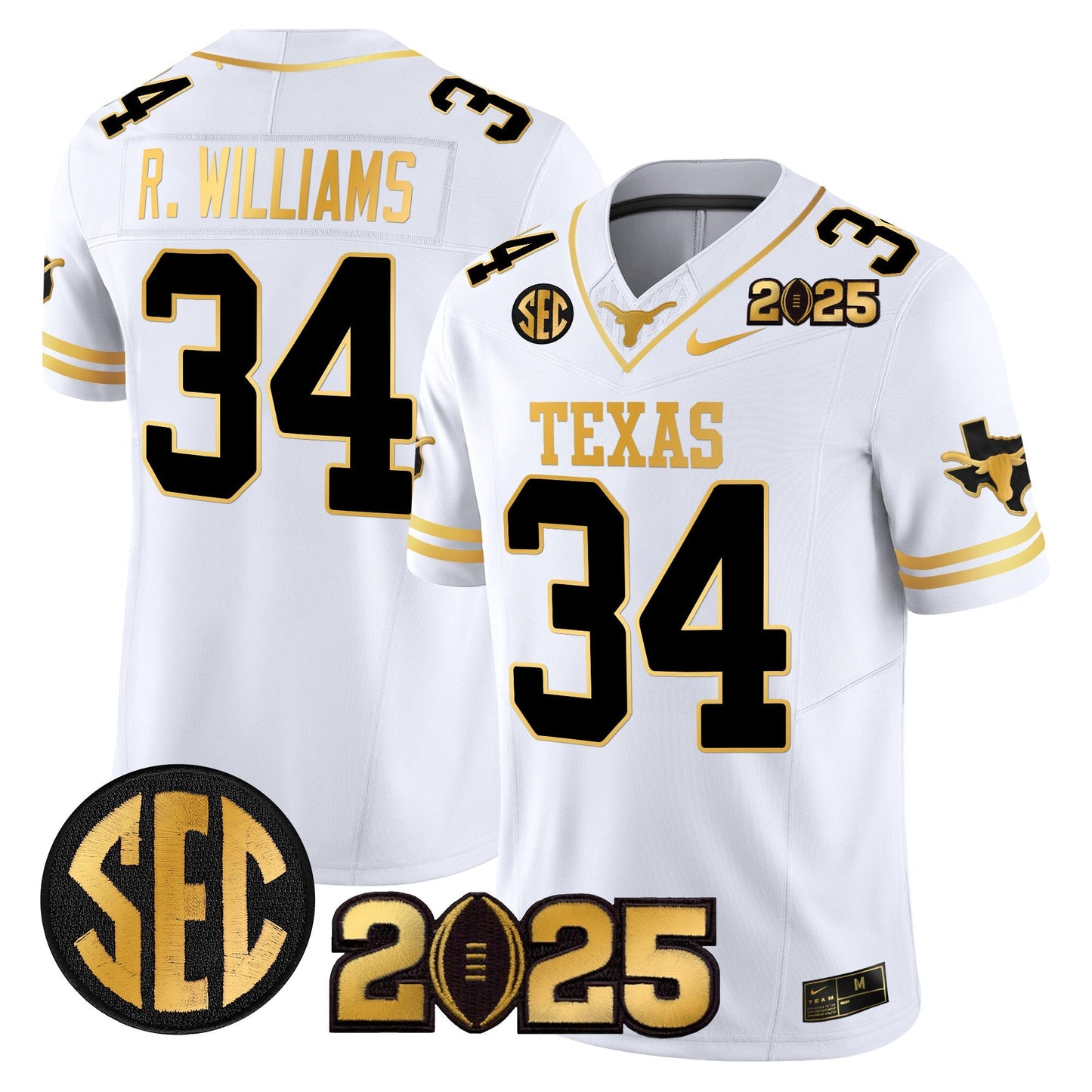 TEX 2025 CFP Final Gold Patch Vapor Limited Jersey - All Stitched
