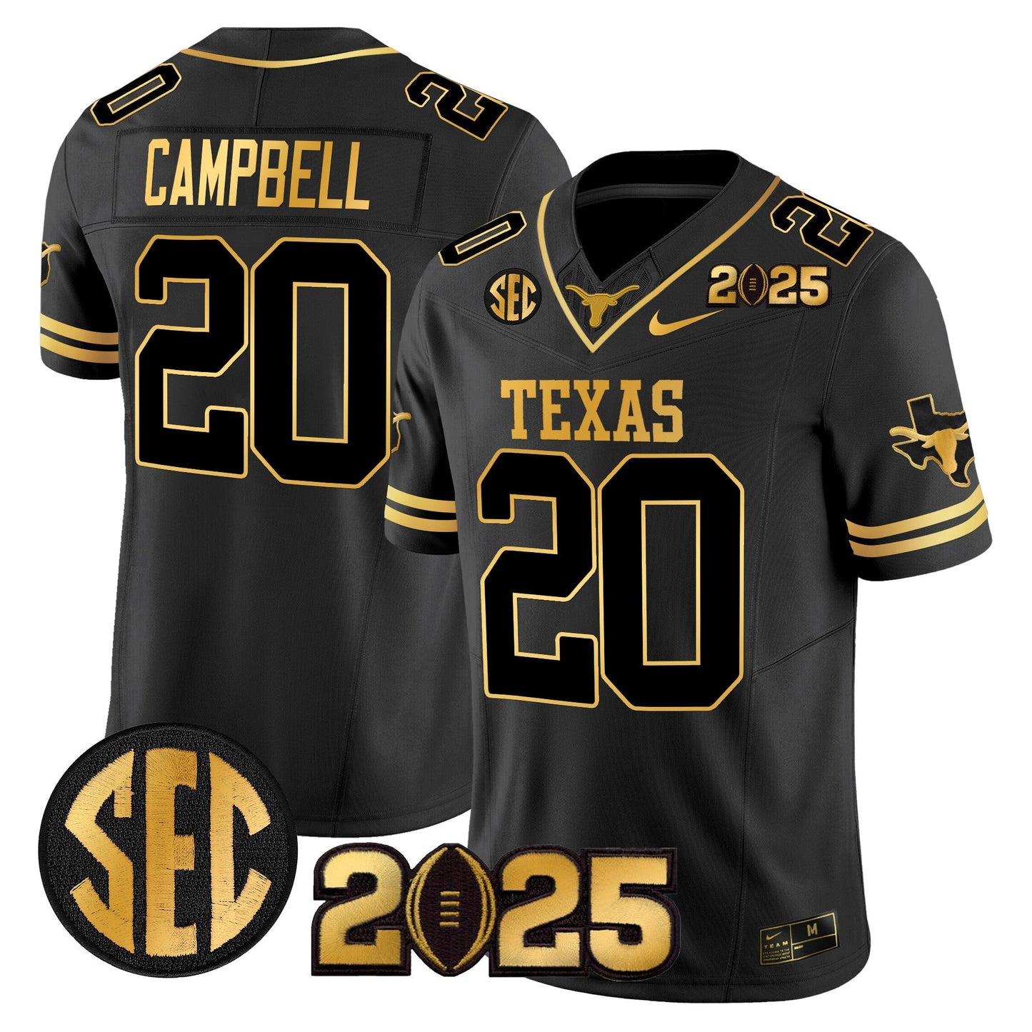 TEX 2025 CFP Final Gold Patch Vapor Limited Jersey - All Stitched