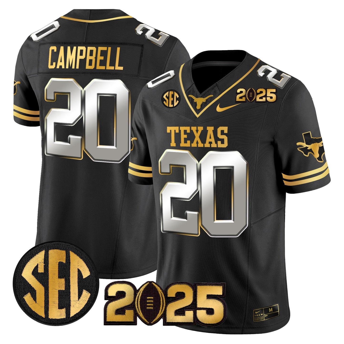 TEX 2025 CFP Final Gold Patch Vapor Limited Jersey - All Stitched