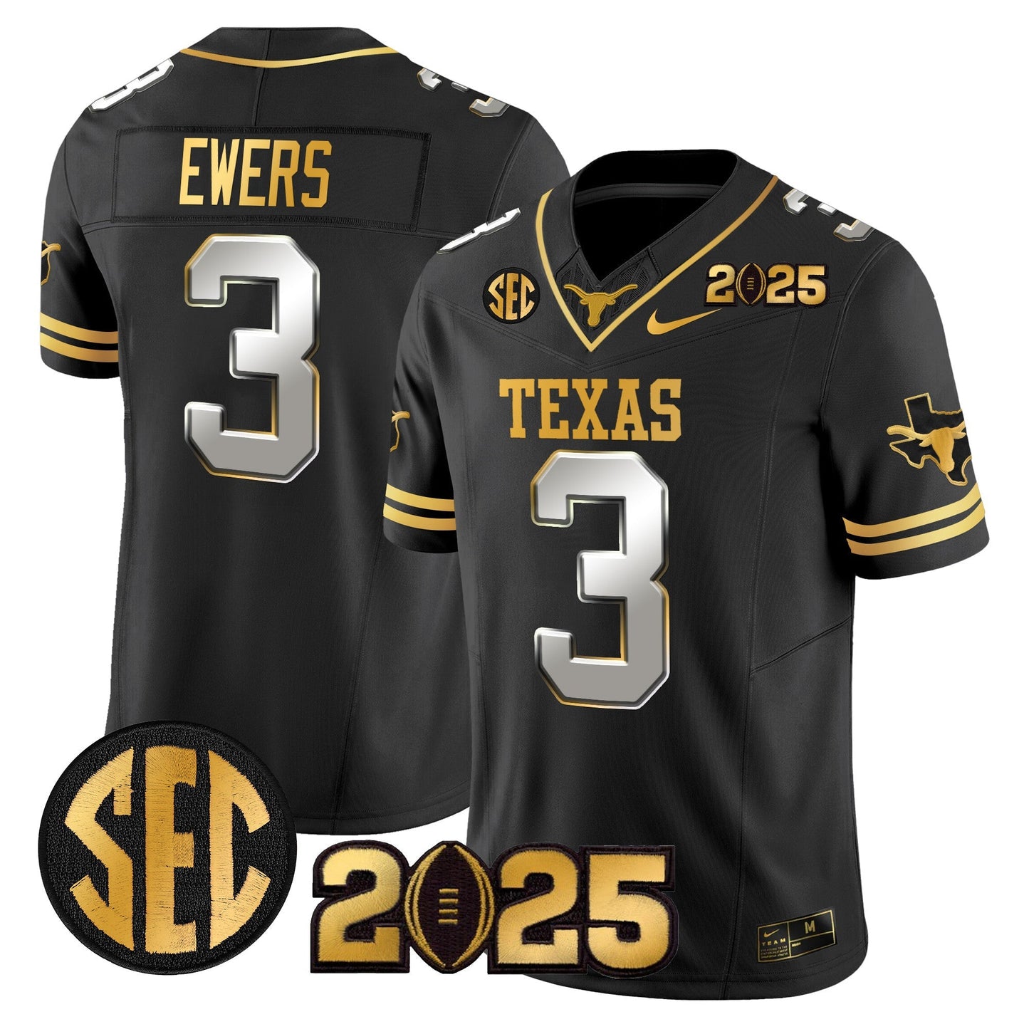 TEX 2025 CFP Final Gold Patch Vapor Limited Jersey - All Stitched