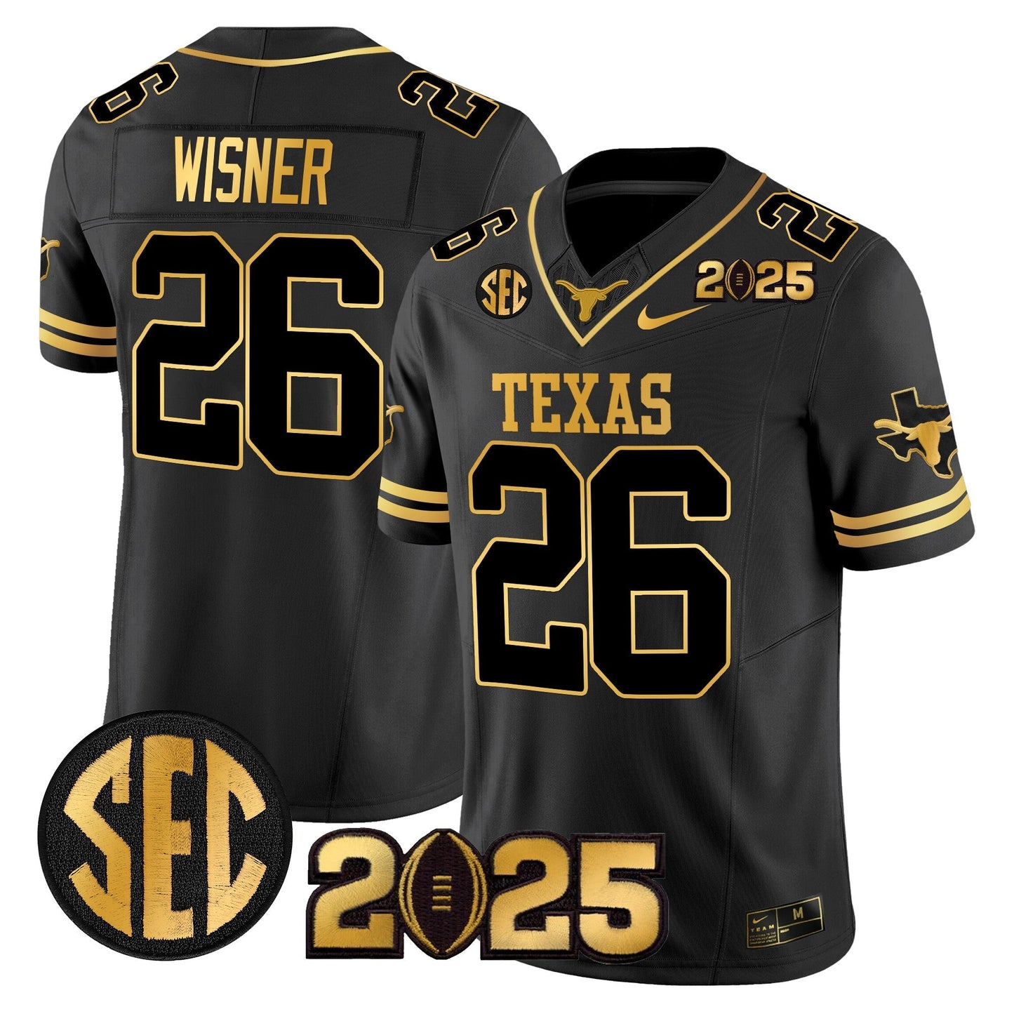 TEX 2025 CFP Final Gold Patch Vapor Limited Jersey - All Stitched