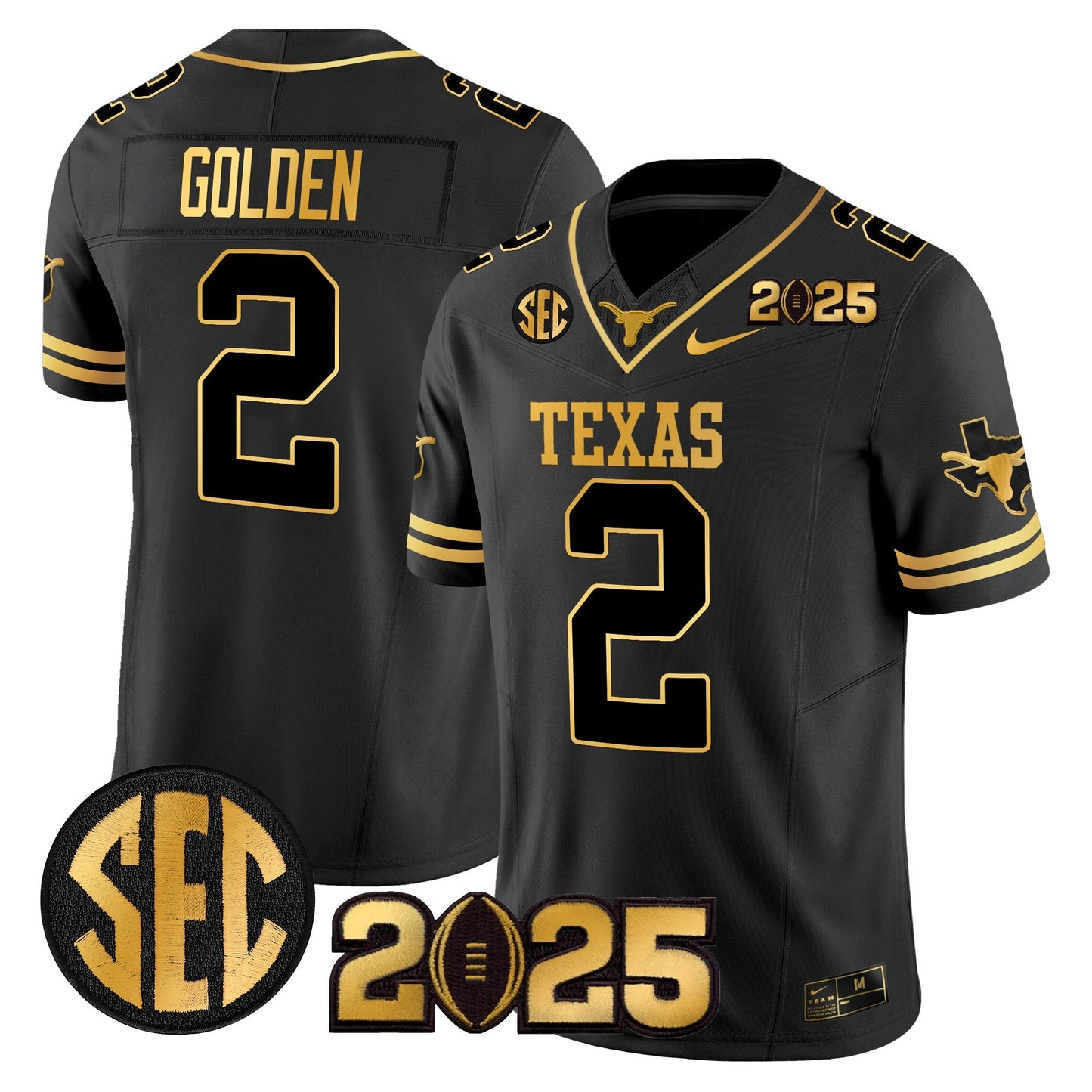 TEX 2025 CFP Final Gold Patch Vapor Limited Jersey - All Stitched