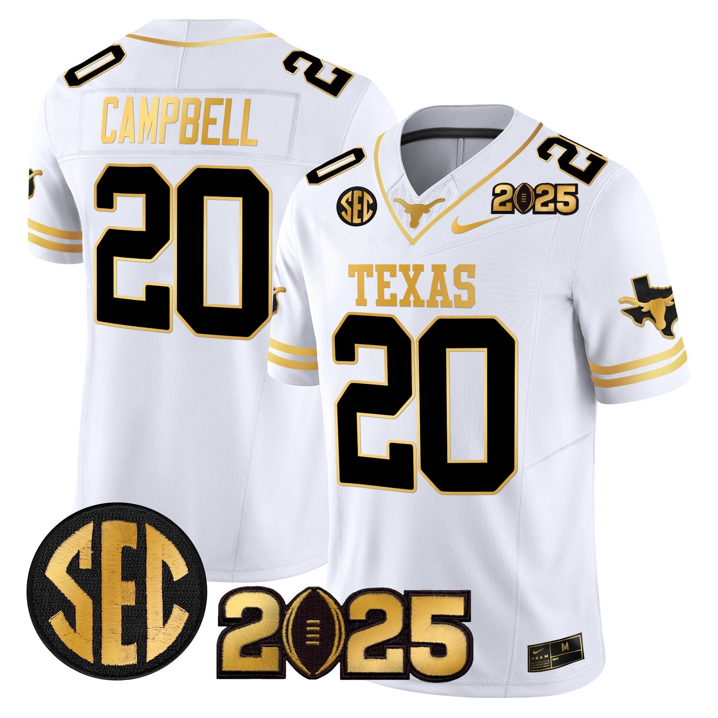 TEX 2025 CFP Final Gold Patch Vapor Limited Jersey - All Stitched