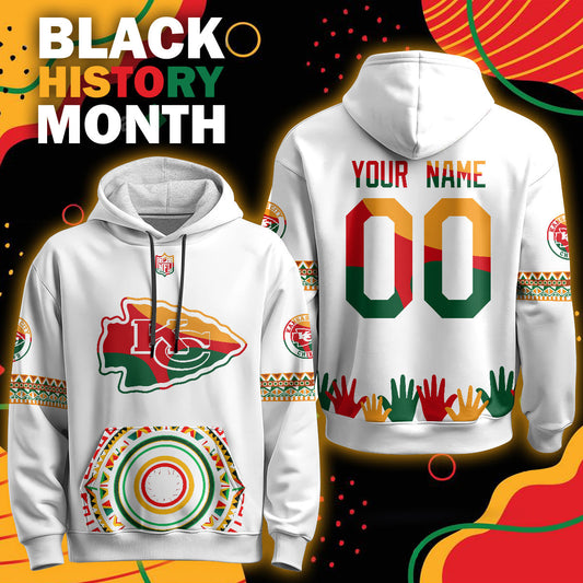 Custom Kansas City Chiefs Black History Month Limited Hoodie