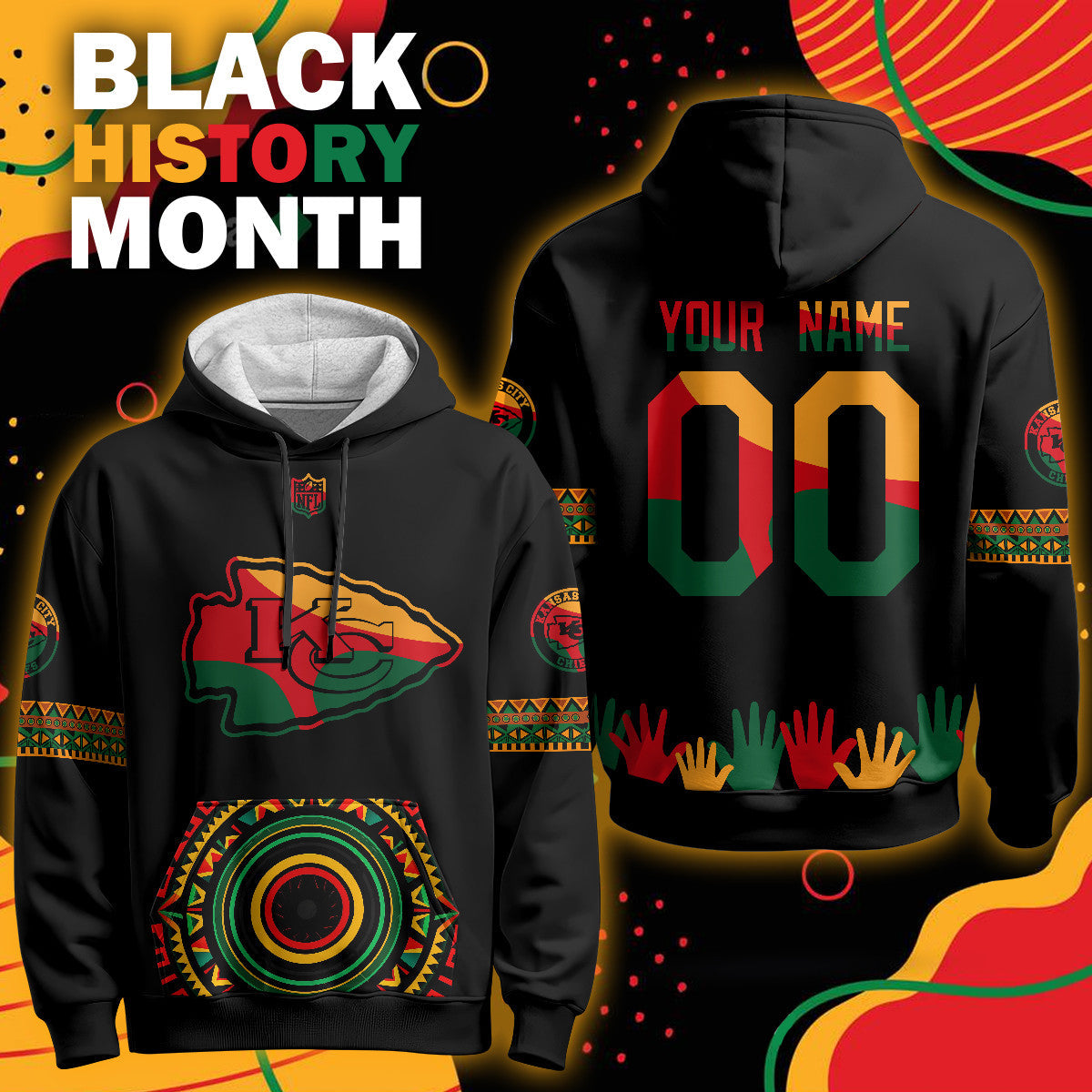 Custom KC Black History Month Limited Hoodie