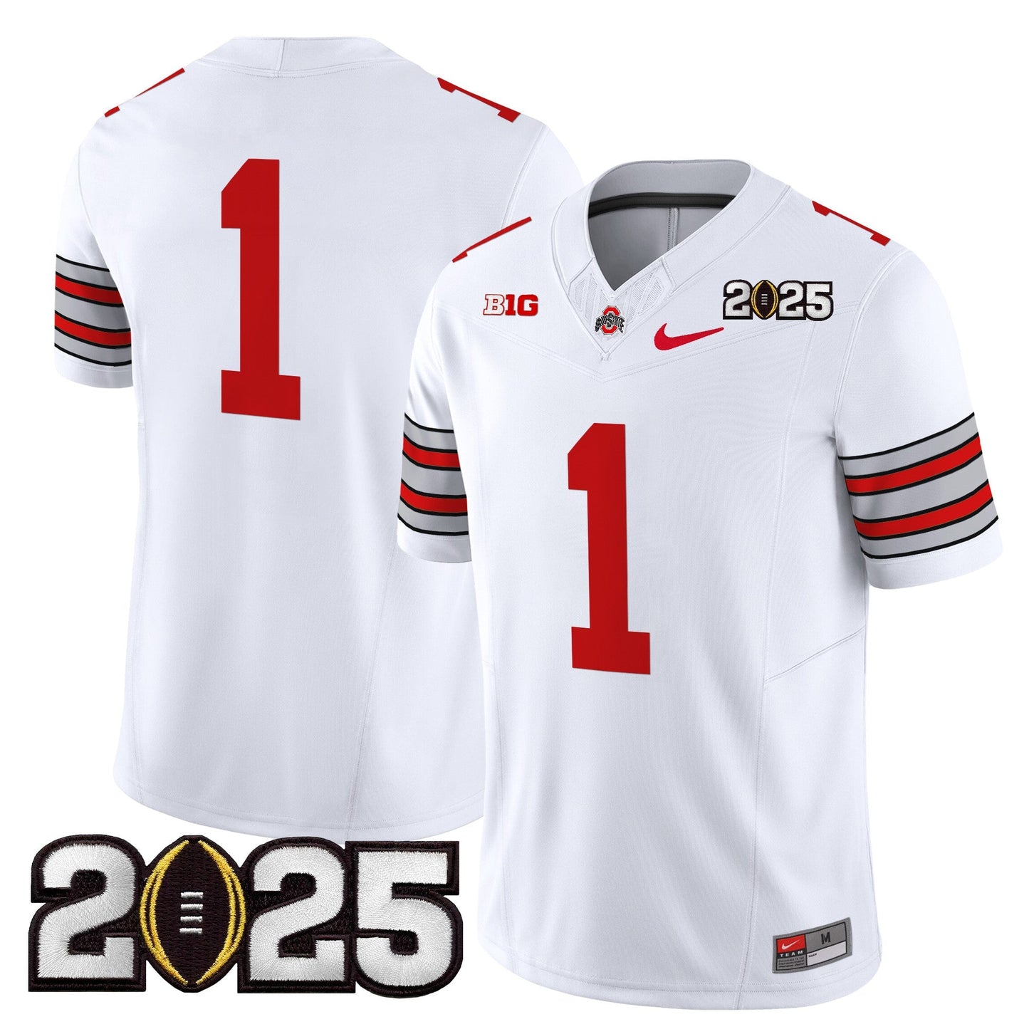 OSU 'Heritage Stripe' 2025 CFP Final Patch Vapor Limited Jersey - All Stitched