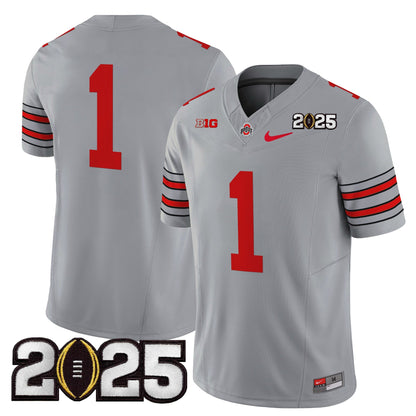 OSU 'Heritage Stripe' 2025 CFP Final Patch Vapor Limited Jersey - All Stitched