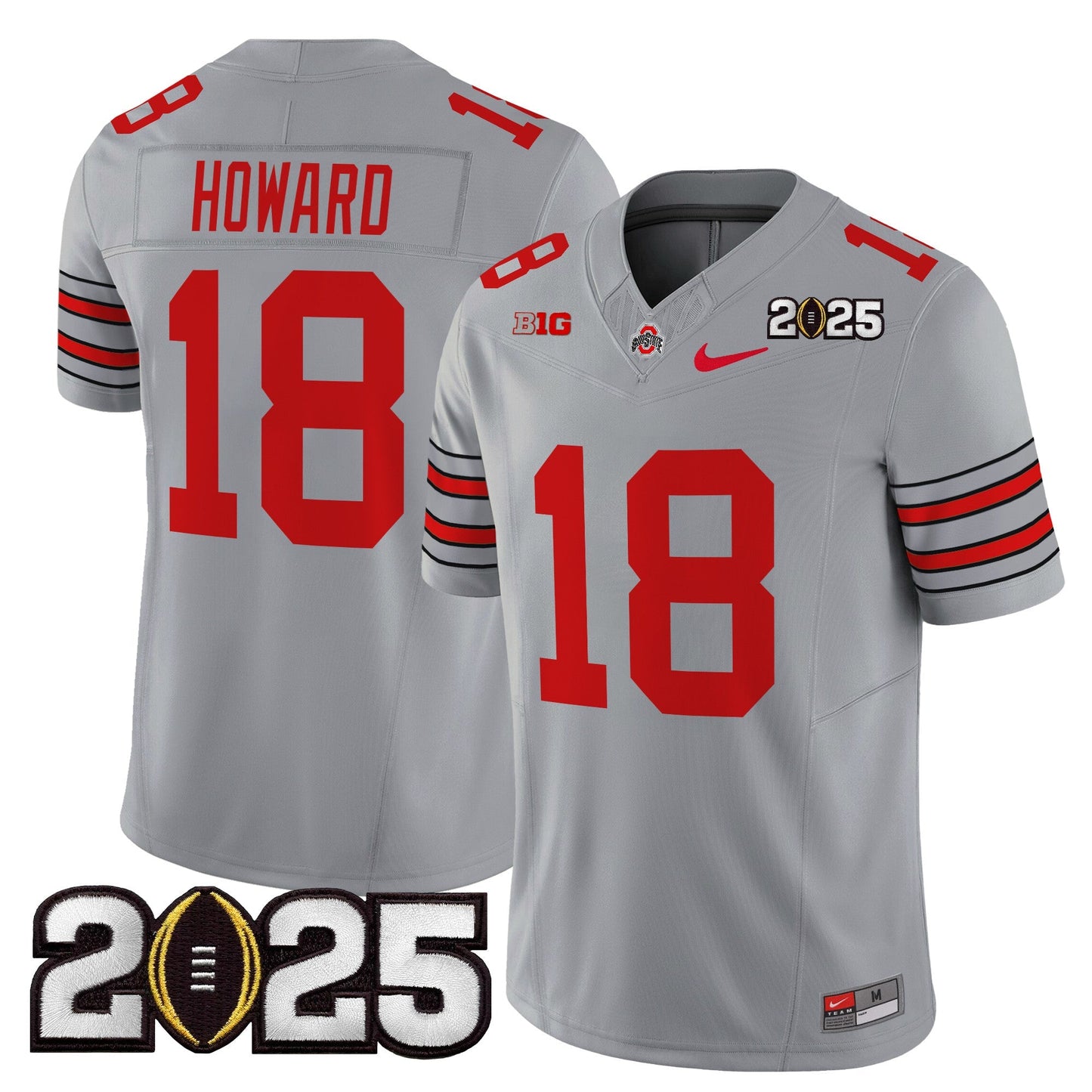OSU 'Heritage Stripe' 2025 CFP Final Patch Vapor Limited Jersey - All Stitched