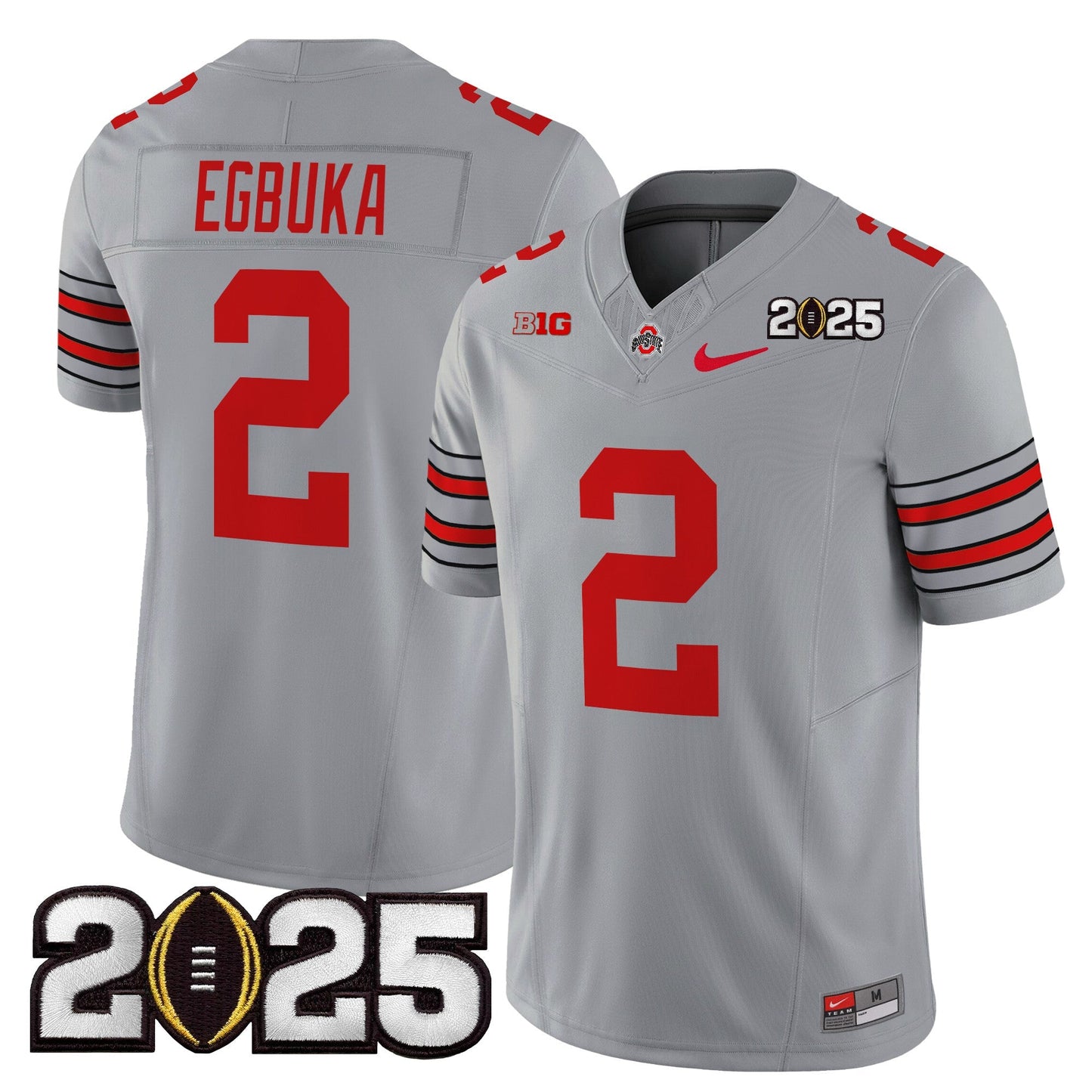 OSU 'Heritage Stripe' 2025 CFP Final Patch Vapor Limited Jersey - All Stitched
