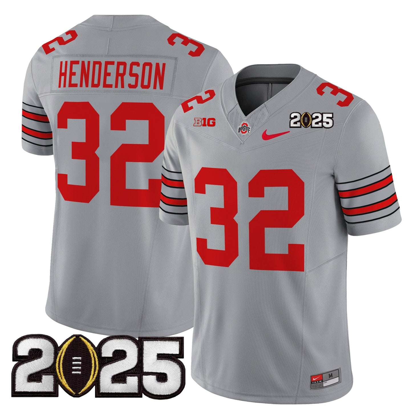 OSU 'Heritage Stripe' 2025 CFP Final Patch Vapor Limited Jersey - All Stitched
