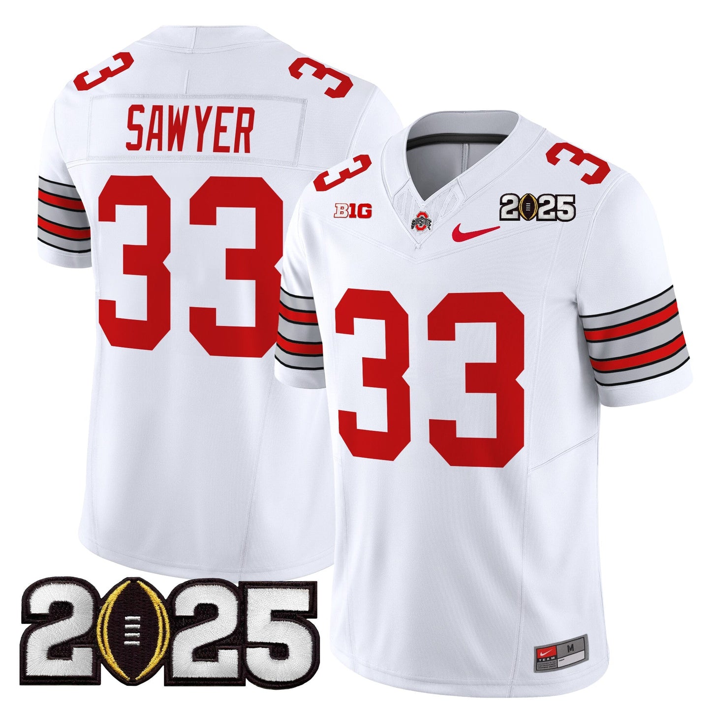 OSU 'Heritage Stripe' 2025 CFP Final Patch Vapor Limited Jersey - All Stitched