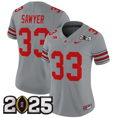 Women's OSU 'Heritage Stripe' 2025 CFP Final Patch Vapor Limited Jersey - All Stitched