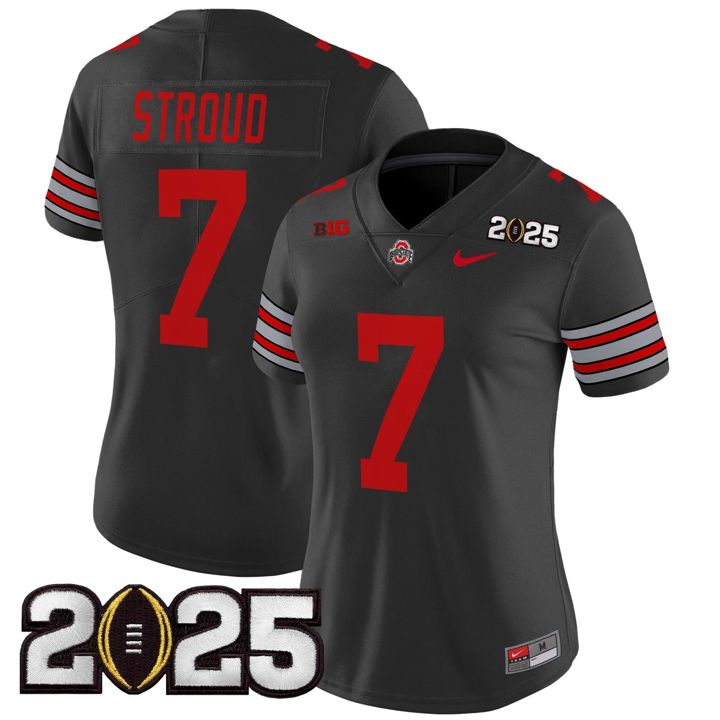 Women's OSU 'Heritage Stripe' 2025 CFP Final Patch Vapor Limited Jersey - All Stitched