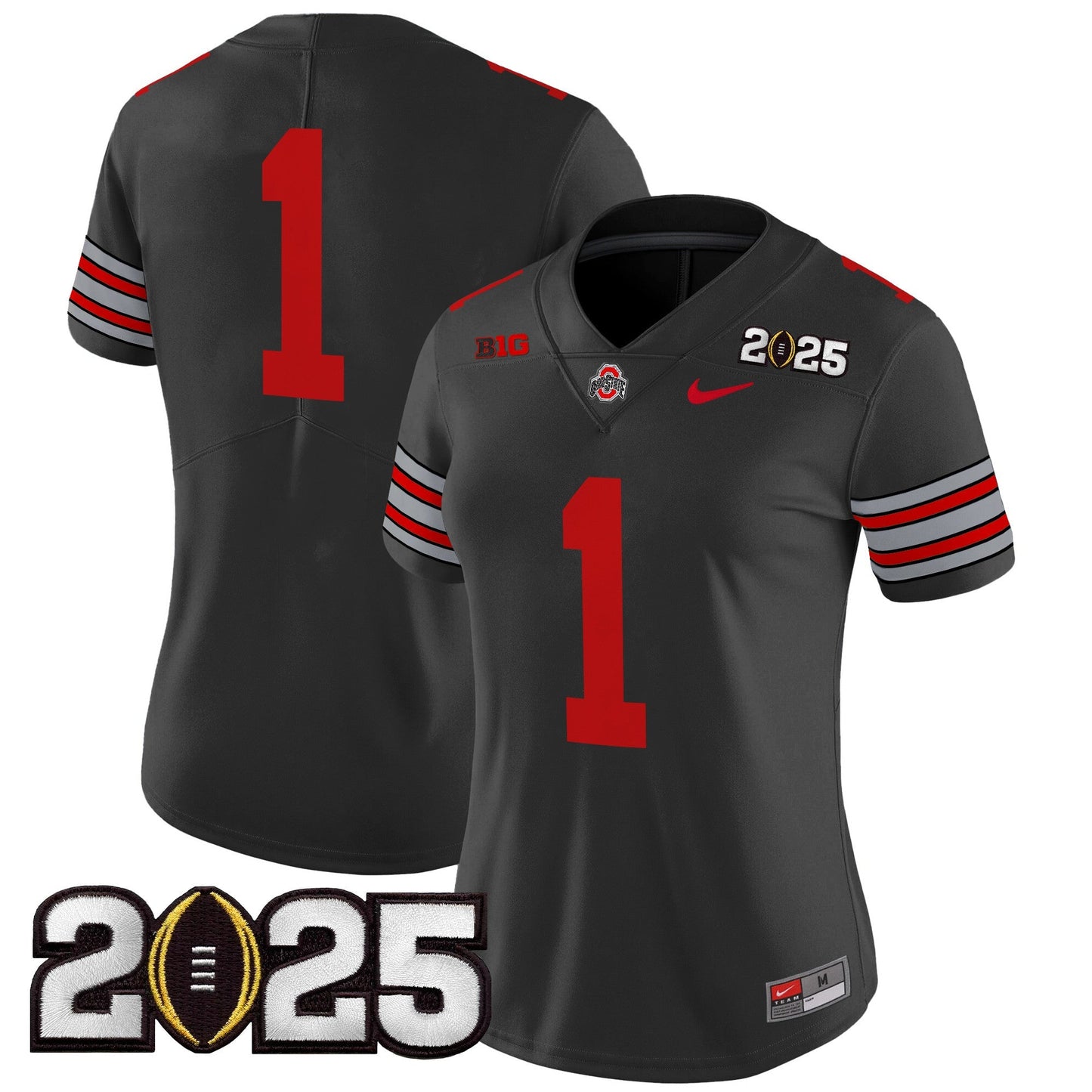 Women's OSU 'Heritage Stripe' 2025 CFP Final Patch Vapor Limited Jersey - All Stitched