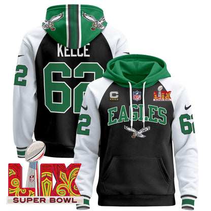 Philadelphia Eagles Super Bowl LIX Patch Pullover Hoodie - All Stitched