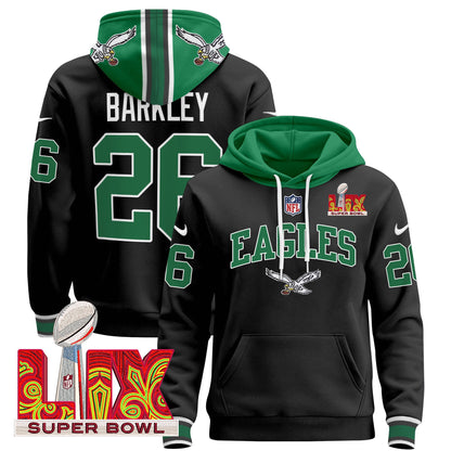 Philadelphia Eagles Super Bowl LIX Patch Pullover Hoodie - All Stitched