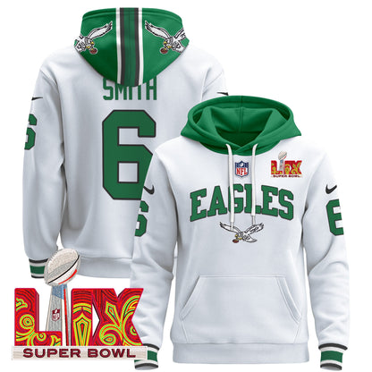 Philadelphia Eagles Super Bowl LIX Patch Pullover Hoodie - All Stitched