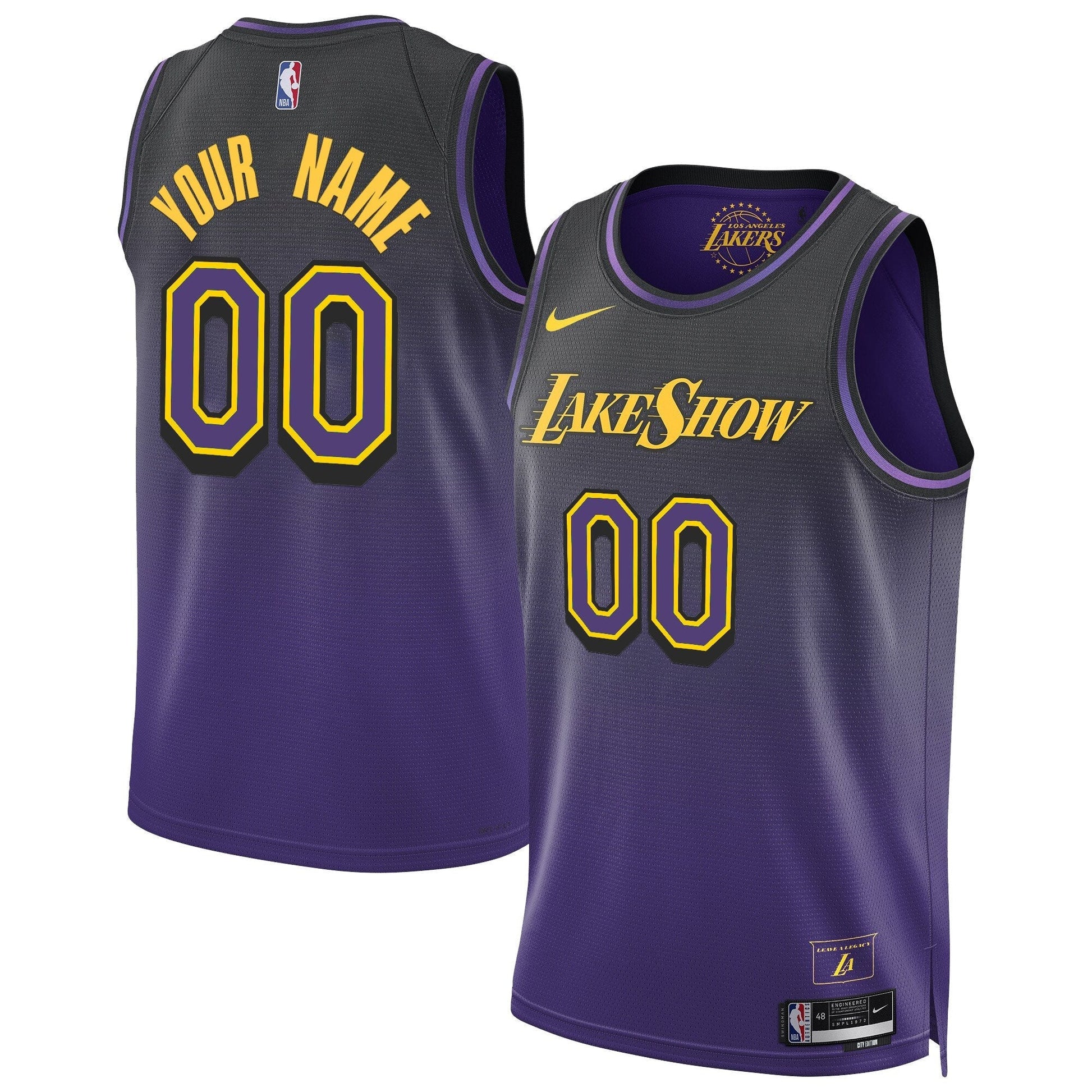 Los Angeles Lakers Swingman Custom Jersey - All Stitched