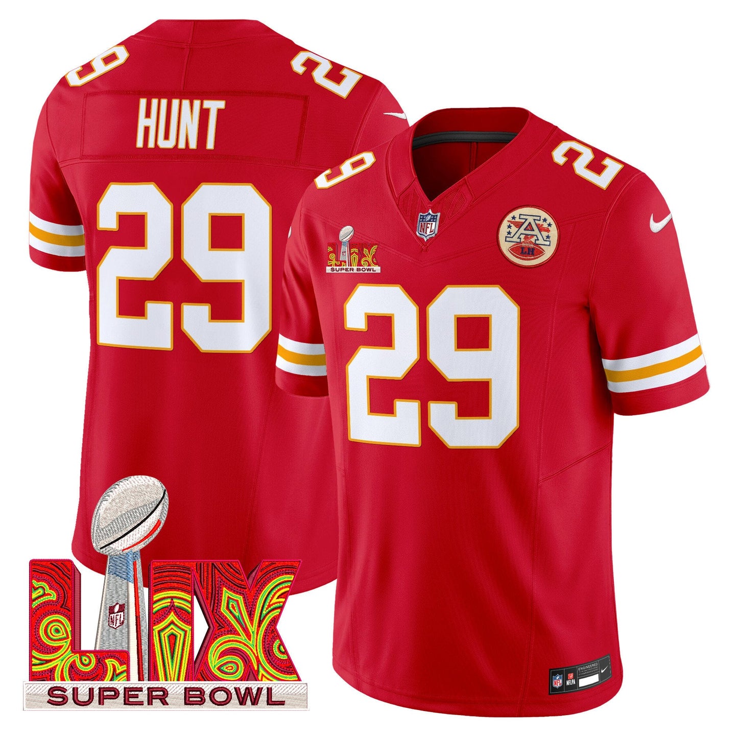 Chiefs Super Bowl LIX Patch Vapor Limited Jersey - All Stitched