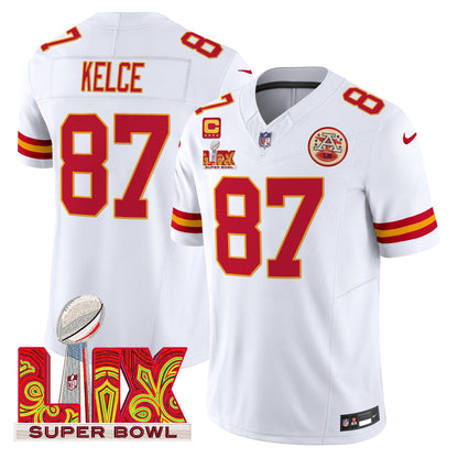 Chiefs Super Bowl LIX Patch Vapor Limited Jersey - All Stitched