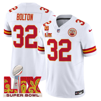 Chiefs Super Bowl LIX Patch Vapor Limited Jersey - All Stitched