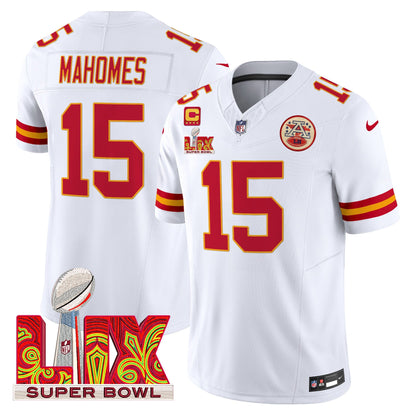 Chiefs Super Bowl LIX Patch Vapor Limited Jersey - All Stitched