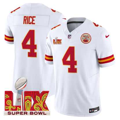 Chiefs Super Bowl LIX Patch Vapor Limited Jersey - All Stitched